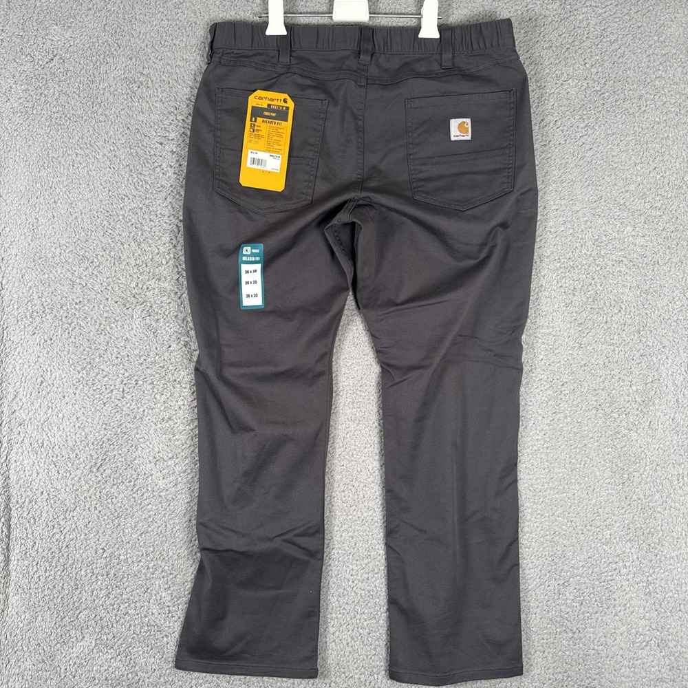Carhartt Force Pant Khaki Men's 36x30 Gray Relaxed Fit Work - Picture 5 of 9